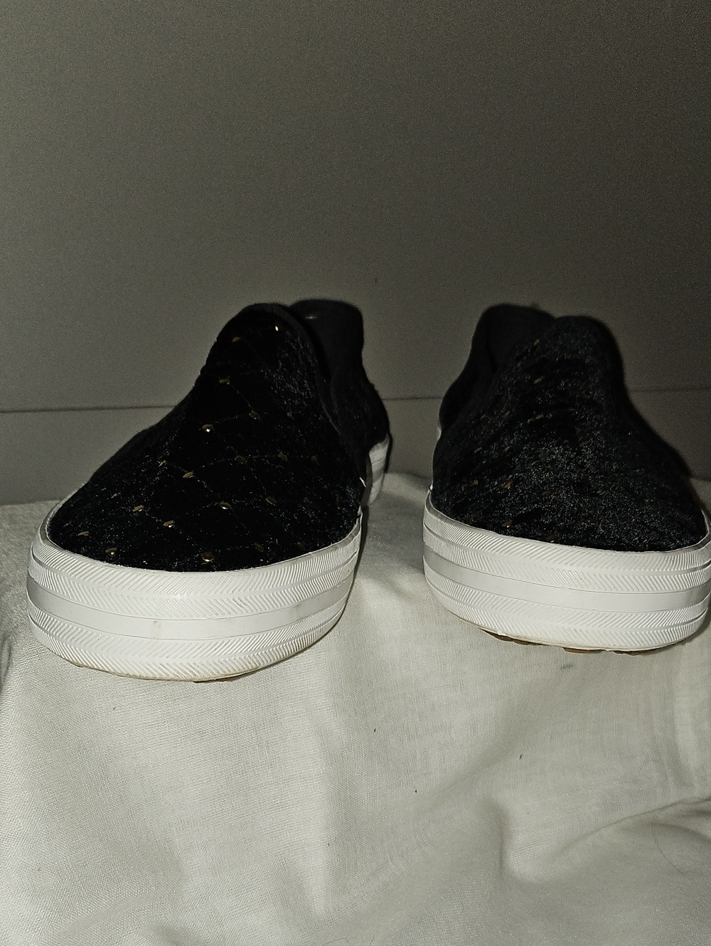 Keds X Kate Spade New York Double Decker Quilted Velvet Sneakers Sz 8 - Picture 7 of 14